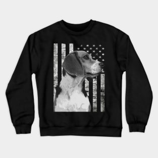 American Flag Beagle Whispers, Tee Triumph Extravaganza Crewneck Sweatshirt